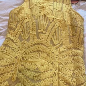 NWT boutique yellow cocktail dress